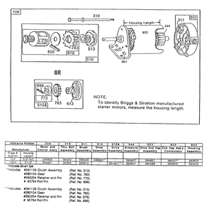 Electric Starter And Chart Diagram and Parts List for 191702-2182-XX  Briggs and Stratton Engine